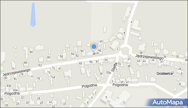 Konin, Jędrzejewskiego Dominika, ks., 48, mapa Konina