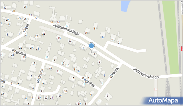 Konin, Jędrzejewskiego Dominika, ks., 5, mapa Konina