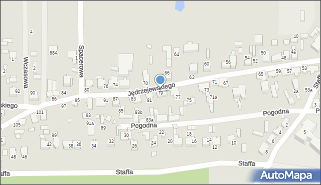 Konin, Jędrzejewskiego Dominika, ks., 79, mapa Konina