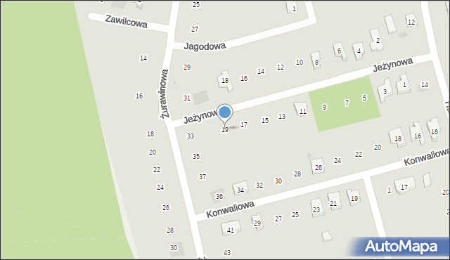 Kościerzyna, Jeżynowa, 19, mapa Kościerzyna