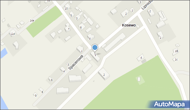 Kosewo, Jeziorna, 1, mapa Kosewo