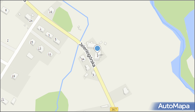 Kostrzyca, Jeleniogórska, 2, mapa Kostrzyca