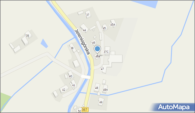 Kostrzyca, Jeleniogórska, 46a, mapa Kostrzyca