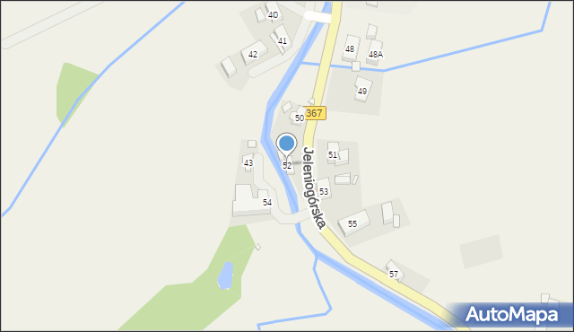 Kostrzyca, Jeleniogórska, 52, mapa Kostrzyca