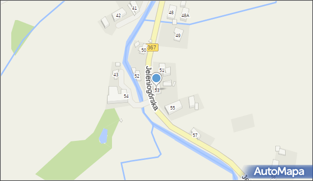 Kostrzyca, Jeleniogórska, 53, mapa Kostrzyca