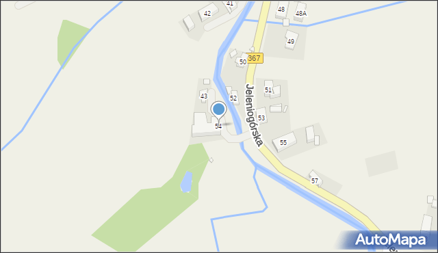 Kostrzyca, Jeleniogórska, 54, mapa Kostrzyca