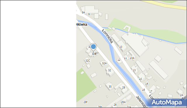 Kowary, Jeleniogórska, 32B, mapa Kowary