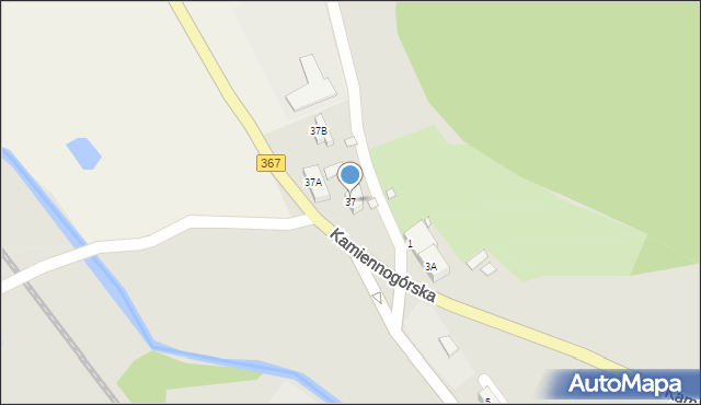 Kowary, Jeleniogórska, 37, mapa Kowary