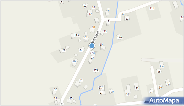 Kozy, Jesionowa, 17B, mapa Kozy