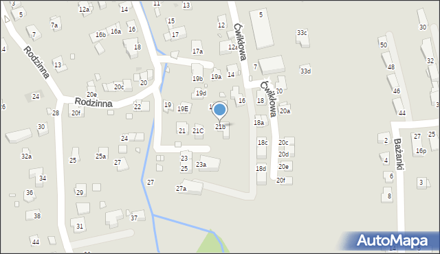 Kraków, Jemiołowa, 21b, mapa Krakowa