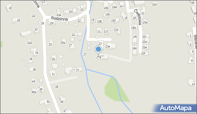 Kraków, Jemiołowa, 27a, mapa Krakowa