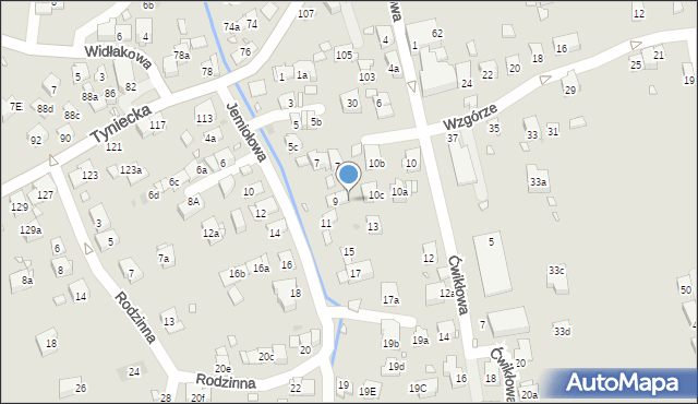 Kraków, Jemiołowa, 9a, mapa Krakowa