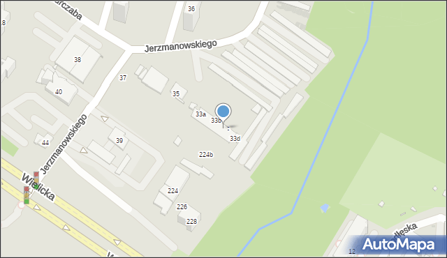 Kraków, Jerzmanowskiego Erazma, 33c, mapa Krakowa