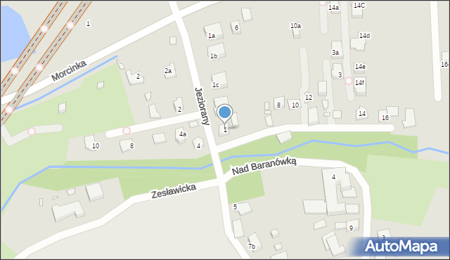 Kraków, Jeziorany, 1, mapa Krakowa
