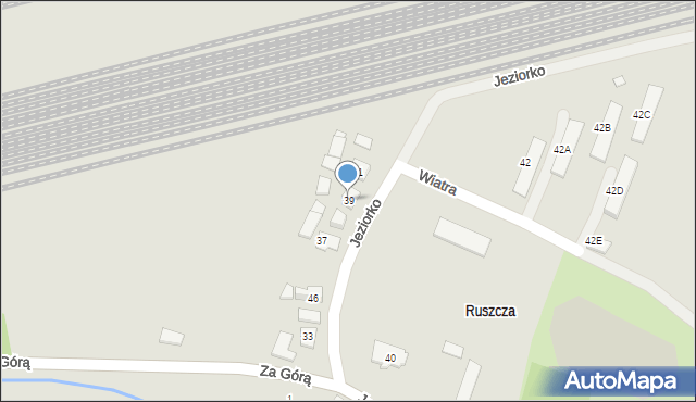 Kraków, Jeziorko, 39, mapa Krakowa