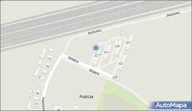 Kraków, Jeziorko, 42, mapa Krakowa