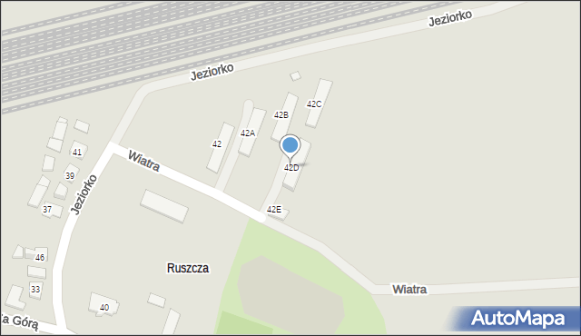 Kraków, Jeziorko, 42D, mapa Krakowa