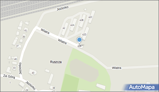 Kraków, Jeziorko, 42E, mapa Krakowa