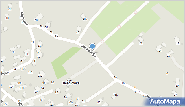 Krosno, Jeleniówka, 30, mapa Krosna