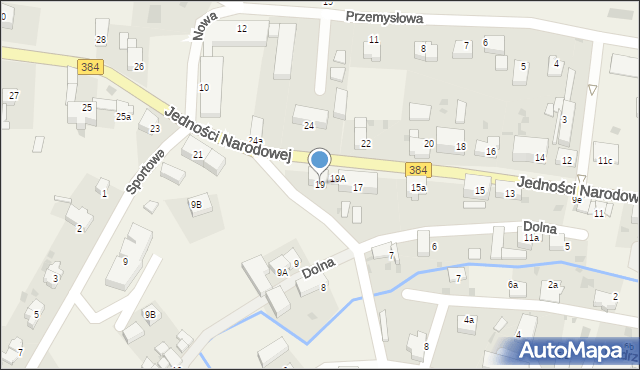 Łagiewniki, Jedności Narodowej, 19, mapa Łagiewniki