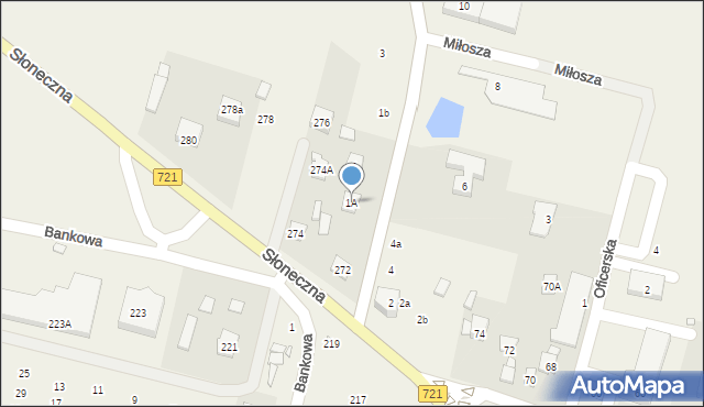 Lesznowola, Jedności, 1A, mapa Lesznowola