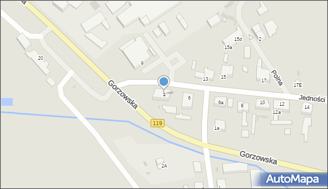 Lipiany, Jedności Narodowej, 4, mapa Lipiany