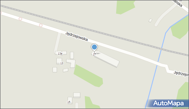 Łódź, Jędrzejowska, 17, mapa Łodzi