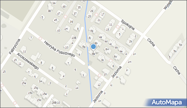 Łomianki, Jeziorna, 8e, mapa Łomianki