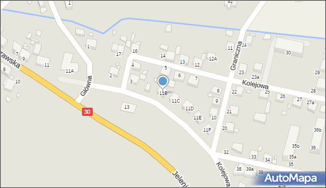 Lubań, Jeleniogórska, 11B, mapa Lubań