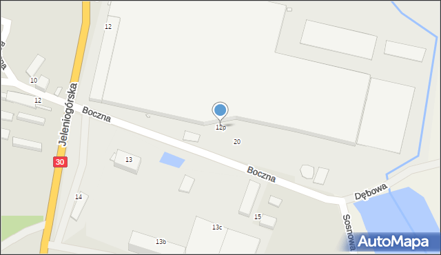 Lubań, Jeleniogórska, 12p, mapa Lubań