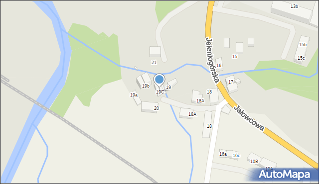 Lubań, Jeleniogórska, 19C, mapa Lubań