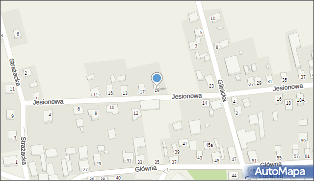 Lubecko, Jesionowa, 19, mapa Lubecko