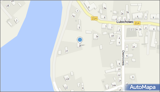 Lubichowo, Jeziorna, 16, mapa Lubichowo