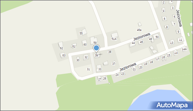 Lubrza, Jeziorowa, 34, mapa Lubrza
