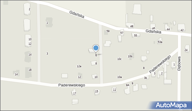 Lubsko, Jesionowa, 6, mapa Lubsko