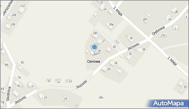 Luszowice, Jeziorki, 25A, mapa Luszowice