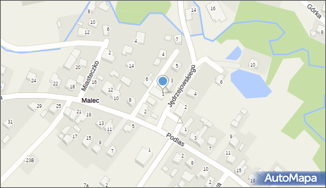 Malec, Jędrzejowskiego K., 1, mapa Malec