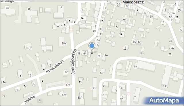 Małogoszcz, Jędrzejowska, 23, mapa Małogoszcz