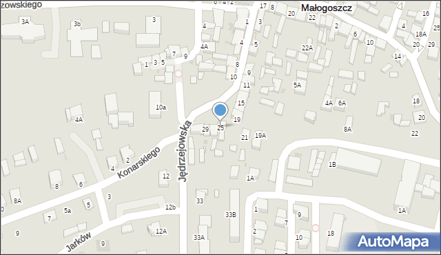 Małogoszcz, Jędrzejowska, 25, mapa Małogoszcz