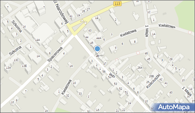 Maszewo, Jedności Narodowej, 46, mapa Maszewo