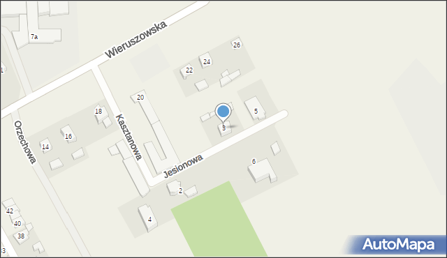 Mianowice, Jesionowa, 3, mapa Mianowice