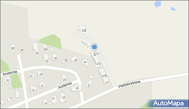 Międzylesie, Jeziorna, 32, mapa Międzylesie