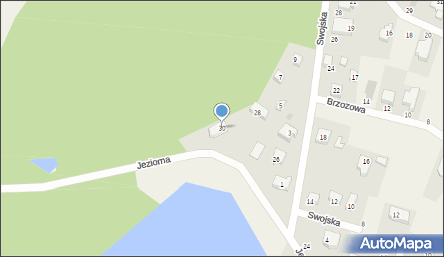 Miszewko, Jeziorna, 30, mapa Miszewko