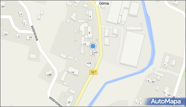 Mysłakowice, Jeleniogórska, 12, mapa Mysłakowice