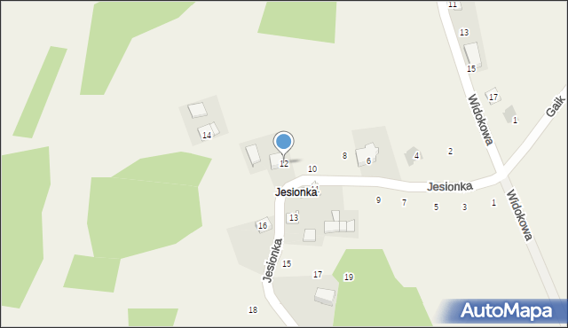 Nowa Wieś Szlachecka, Jesionka, 12, mapa Nowa Wieś Szlachecka