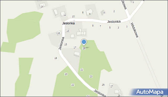 Nowa Wieś Szlachecka, Jesionka, 19, mapa Nowa Wieś Szlachecka