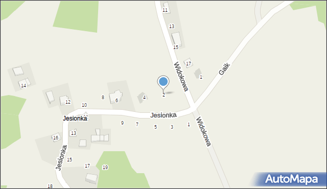 Nowa Wieś Szlachecka, Jesionka, 2, mapa Nowa Wieś Szlachecka