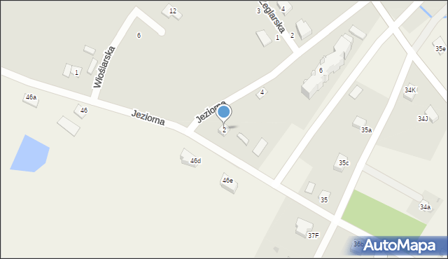 Olsztynek, Jeziorna, 2, mapa Olsztynek