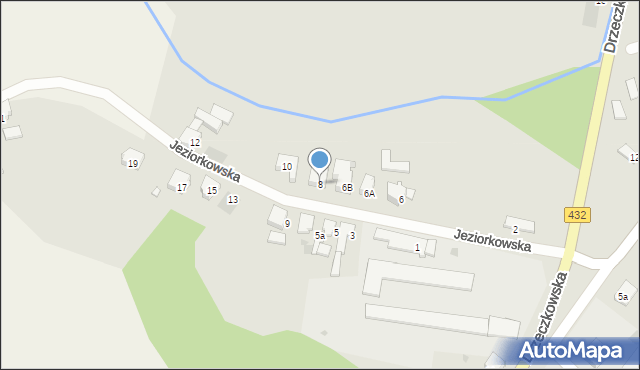 Osieczna, Jeziorkowska, 8, mapa Osieczna