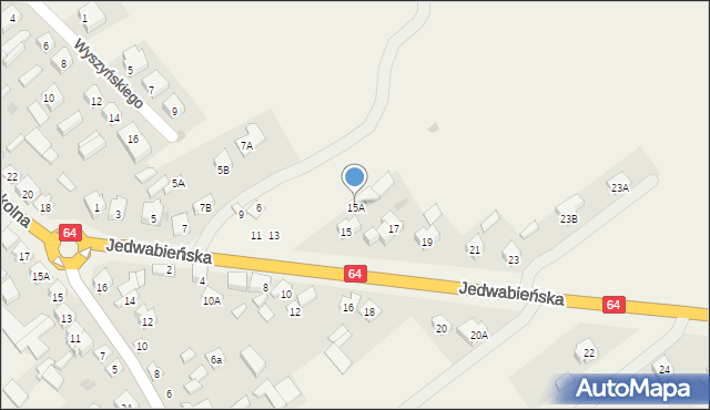 Piątnica Poduchowna, Jedwabieńska, 15A, mapa Piątnica Poduchowna